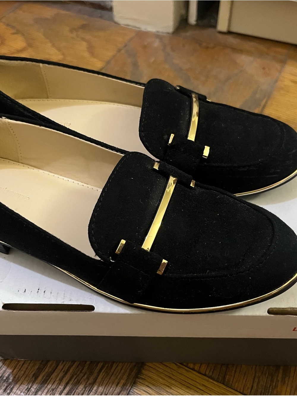 Liz Claiborne LC Times Black Suede Loafers Flats - Size 5M